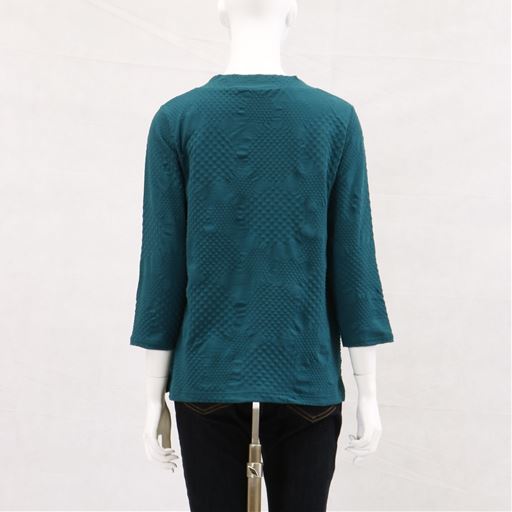 日本製 ふくれジャカードプルオーバー<br>バック