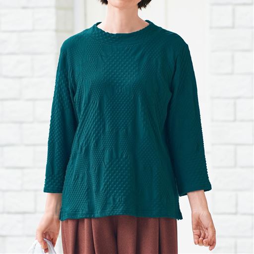 日本製 ふくれジャカードプルオーバー