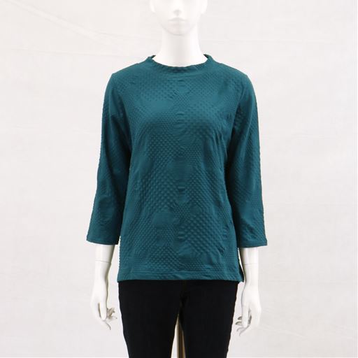 日本製 ふくれジャカードプルオーバー