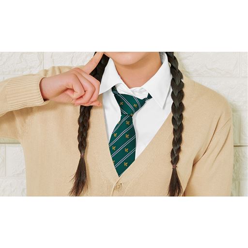 ゴム仕様で着用かんたん!ネクタイ <br>コーディネート例