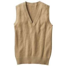 年間使いやすい綿100%ベスト(Vネックニット)(洗濯機OK)(スクール・制服)