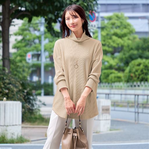 eclaTstyle&reg;毎日活躍コットンワッフルゆったりチュニック