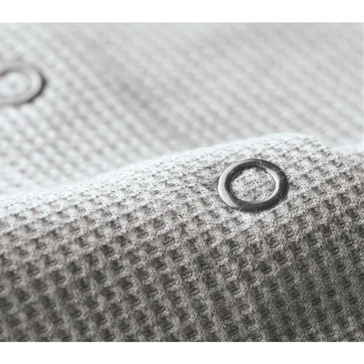 通気性のいいワッフル生地