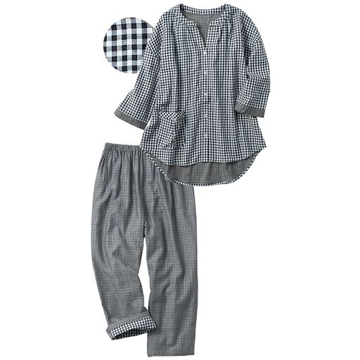 ギンガムチェック(パンツ:ブラック無地系)