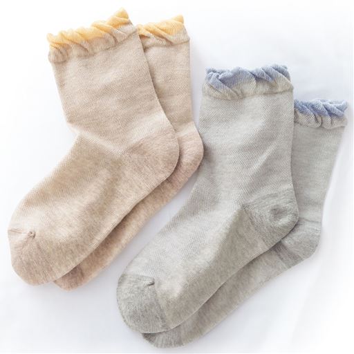 B(ベージュ系・グレー系) 色違い2足組