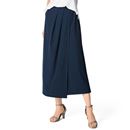 さら軽ストレッチラップ風キュロットパンツ