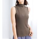 ボトルネックノースリーブ