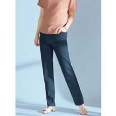 接触冷感ミセス裏メッシュデニムパンツ(UVカット・吸汗速乾・接触冷感・ヨコストレッチ・洗濯機OK)
