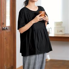 レース切替プルオーバー(綿100%・洗濯機OK)