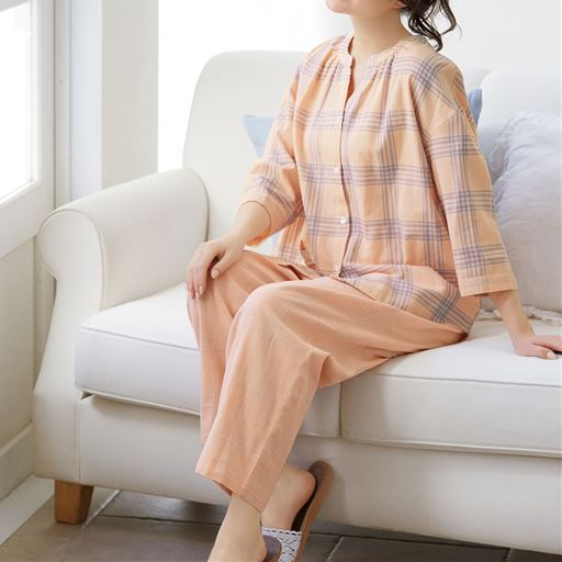 ダブルガーゼの巣ごもりゆったりパジャマ(綿100%)