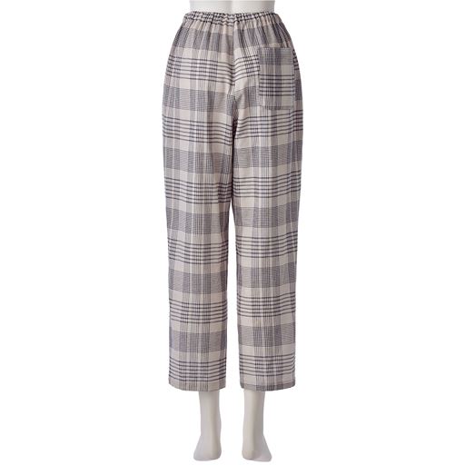 チェック(ベージュ×ネイビー) バックスタイル