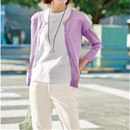 クルーネックニットカーディガン（７分袖）