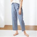 夏のコットン１００％リラックスパンツ（８分丈）