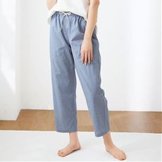 夏のコットン100%リラックスパンツ(8分丈)