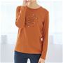 クルーネックプリントTシャツ<br><br>オレンジ