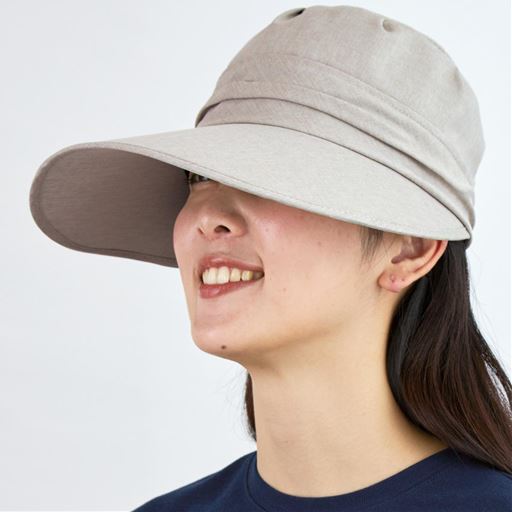 5.風で裏返りにくいよう、つばにウレタン入り