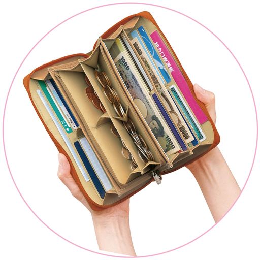 ガバっと開いて見通しやすく取り出しやすい