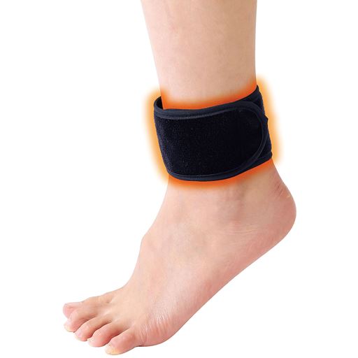 足首に。<br>巻くだけでじんわり温かい。<br>(2枚1組、左右兼用)<br>※イメージ