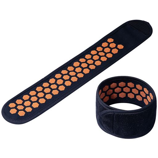 面ファスナーでお好みのフィット感に!<br>(2枚1組、左右兼用)