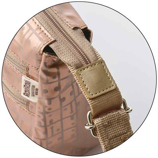 ファスナー両端をショルダーひもに縫い止め