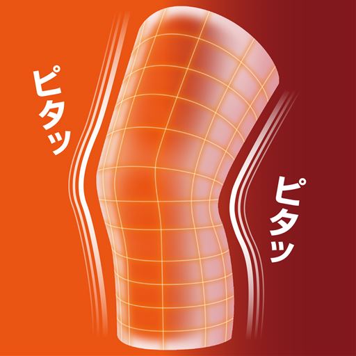 膝の形に沿った3D立体構造 ※イメージ