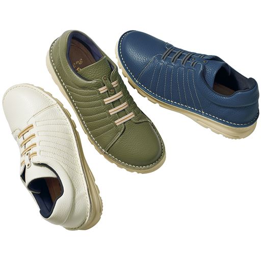 (左から)ホワイト カーキ ネイビー