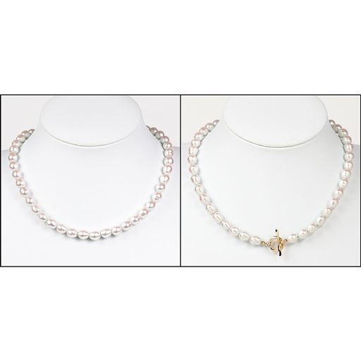 留め具を前に着用しても、胸元のアクセントになり素敵