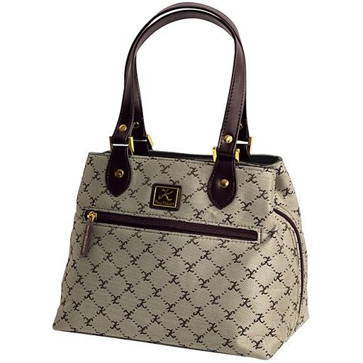 ブラウン<br>三層式で分けて収納でき、出し入れラクラク