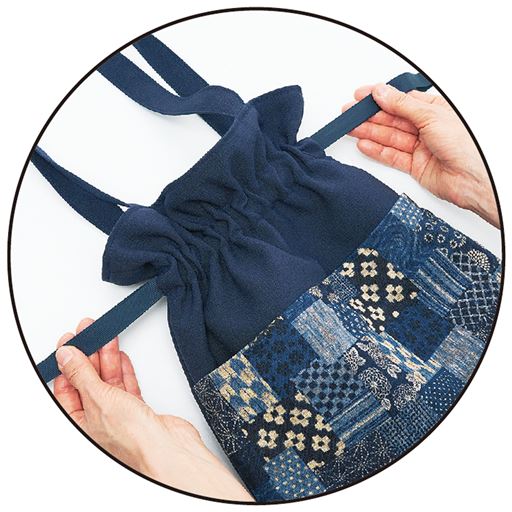 リボンを絞ればきんちゃくに