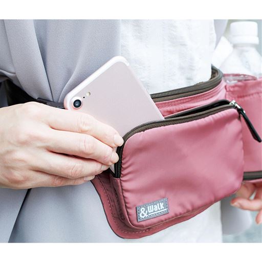 スマホが出し入れしやすいL字ファスナーポケット