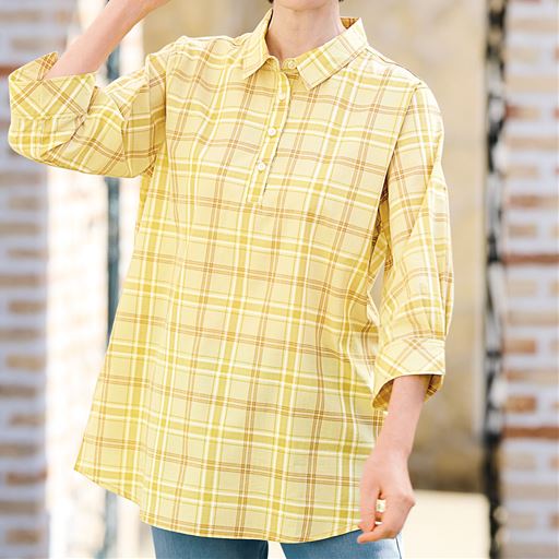 UVカットゆるチュニックシャツ