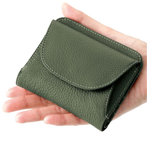 牛革コンパクト二つ折り手のひら財布