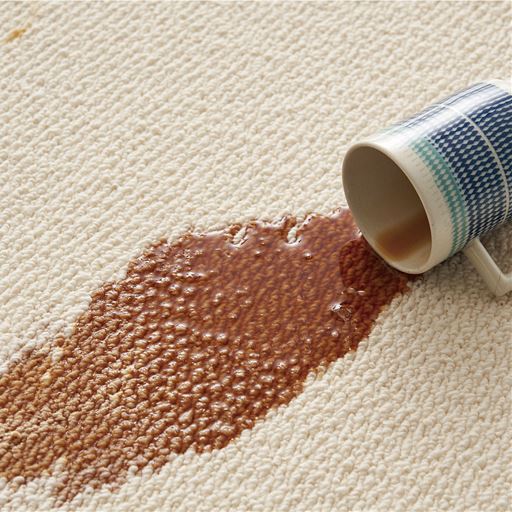 あっこぼしちゃった! こんな時でもタイルマットならすぐに洗える!