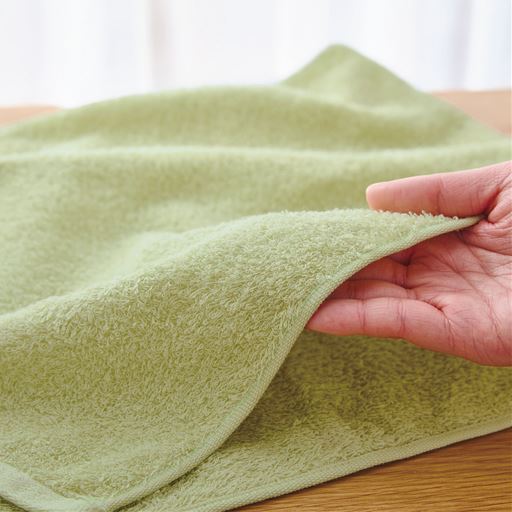 D (若草色)<br>使い始めから毛羽も気にならず、しっかり吸水します。