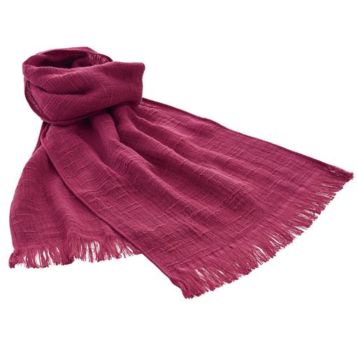 ファッションピンク<br>スラブ糸が入った表情のある織り感。ざっくりした風合いがお洒落に奥行きを。