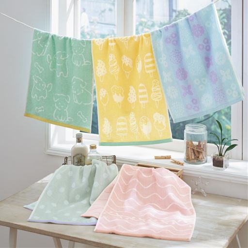 洗い替えにも使い分けにもおすすめのデイリータオルセットです。