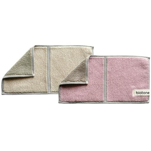 A (ダスティピンク×ベージュ)<br>色違い2枚組でお届けします。