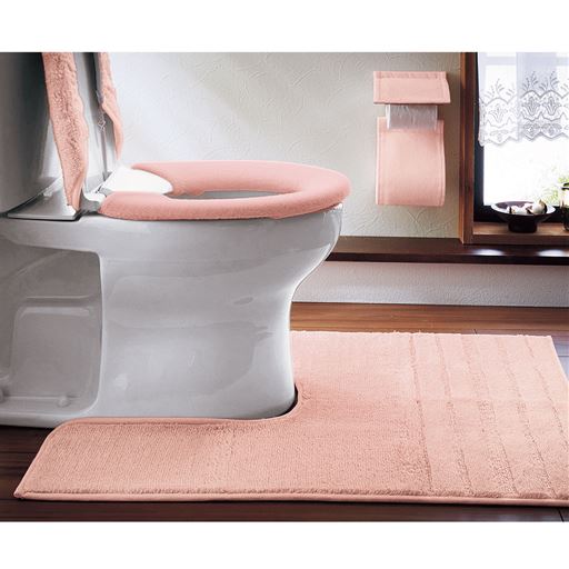 スィートピンク ※商品はペーパーホルダーカバーです。<br>※フタカバー:CG-252、トイレマット:CG-521、便座カバー:CG-578を使用