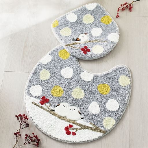 グレー ※商品はトイレマットです。<br>シリーズで揃えれば、もっと可愛い♪