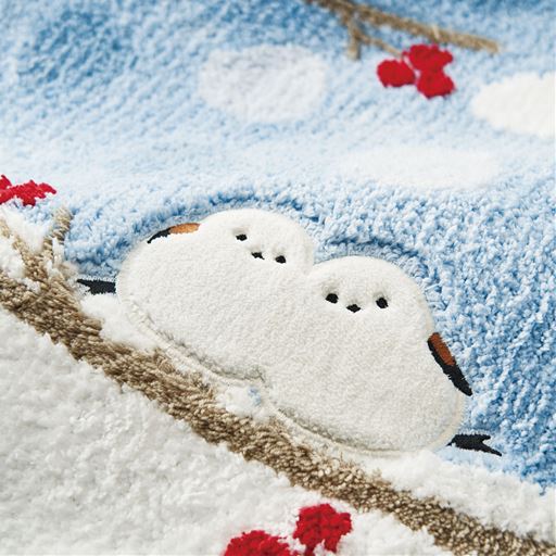 ブルー<br>シマエナガのアップリケが可愛いポイント♪