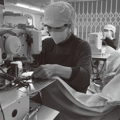 日本で丁寧に縫製し仕上げた、こだわりの仕様です。