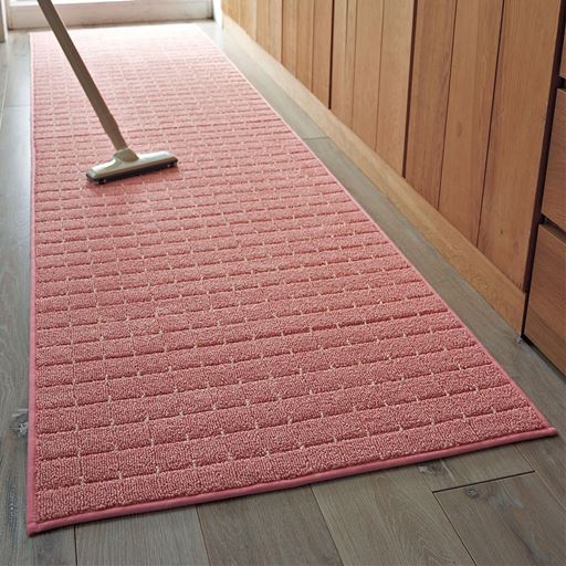 ソフトピンク(横270×縦70cm)<br>ズレにくいので掃除機掛けもスムーズです。