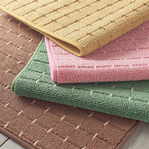 (上から) アイボリー・ソフトピンク・パウダーグリーン・ウッディブラウン