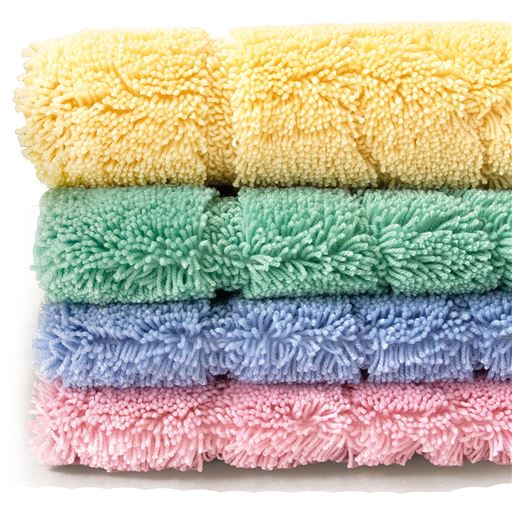 (上から) イエロー・グリーン・ブルー・ピンク