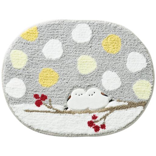 グレー<br>柔らかいマイクロファイバーのアップリケ刺繍がアクセント。