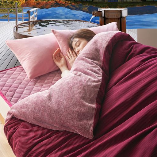 ワイン系 ※商品は掛け布団カバーです。<br>まるで温泉みたいにぽっかぽか♪