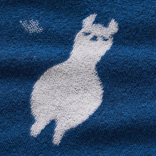 O (アルパカ/ネイビー)<br>ほっこり癒される可愛い動物柄。