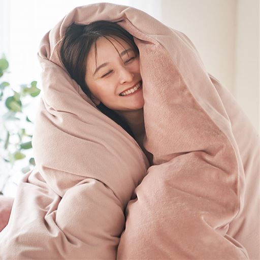 ピンク<br>綿100%だから静電気が起こりにくいのもうれしい!