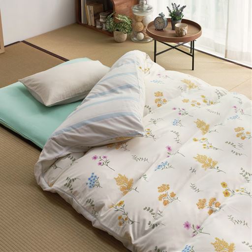 クリーム ※商品は掛け布団カバーです。<br>敷き布団カバー(CR-1338)と合わせてもかわいい!