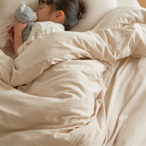 ベージュ ※商品は肌布団カバーです。<br>赤ちゃんの肌着のような心地よい肌ざわり。